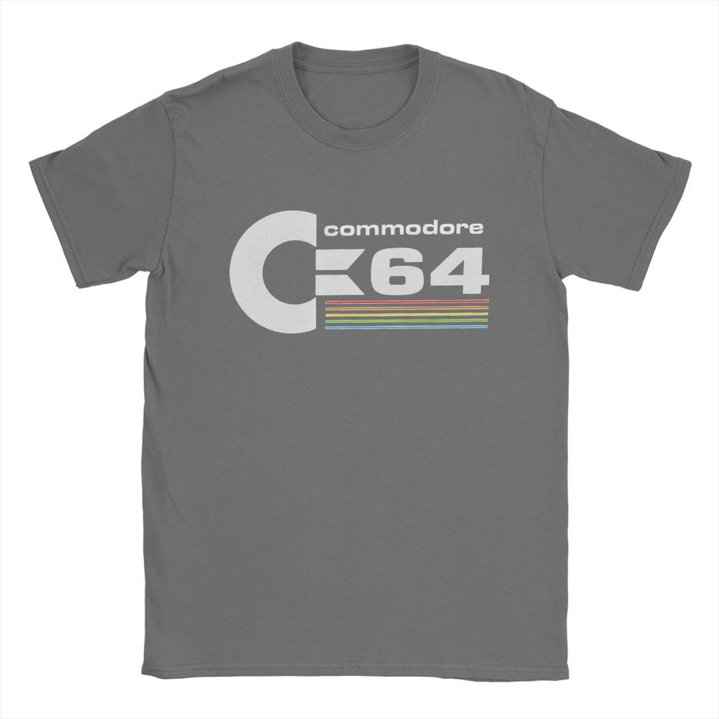 Men's T-Shirts Commodore 64 Vintage Pure Cotton Tee Shirt Short Sleeve Retro Retrocomputing Geek T Shirt Crew Neck Clothing 4XL