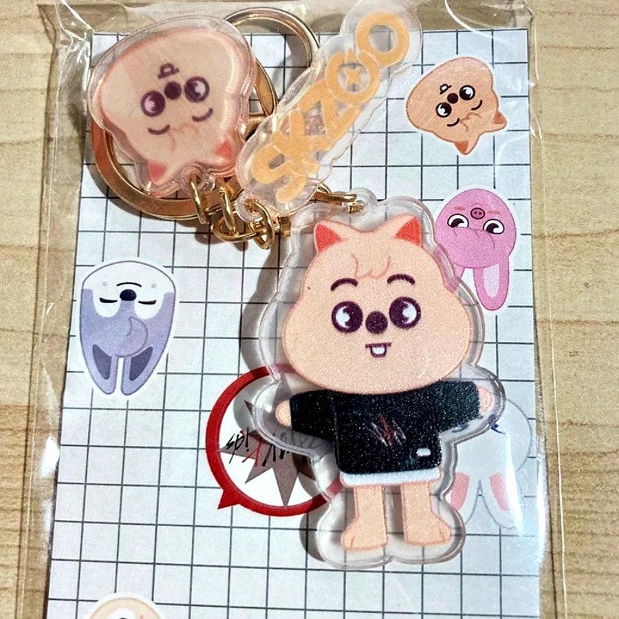 Skzoo Kpop Sk Figures Stray Cartoon Double Sided Printing Transparent Acrylic Keychain Jewelry Fan Collection Gift Z Carry Mini Lightweight Portable