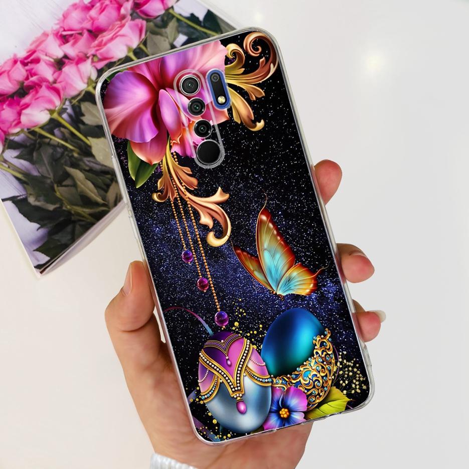 For Xiaomi Redmi 9 Case Stylish Painted Fundas 6.53'' Soft Silicone Phone Case For Xiaomi Redmi 9 Prime Redmi9 Back Cover Bumper