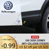 For VOLKSWAGEN VW 2pcs Car Exterior Decoration Door Corner Cover Anti-collision Sticker For Volkswagen VW GOLF Polo TOURAN PASSA