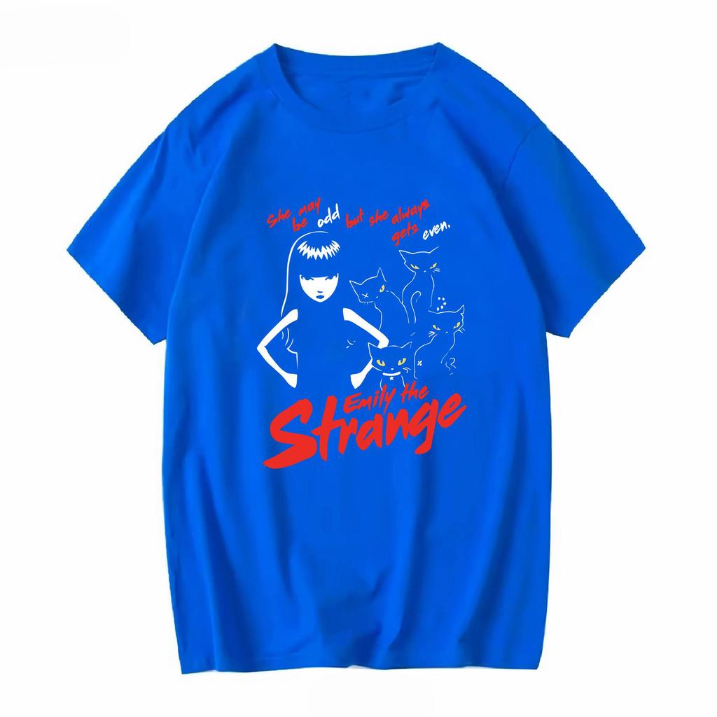 Interesting Retro American Loose Cotton T Shirt for Men and Women Literature and Art Small Group Short-sleeved All The Fall Wear