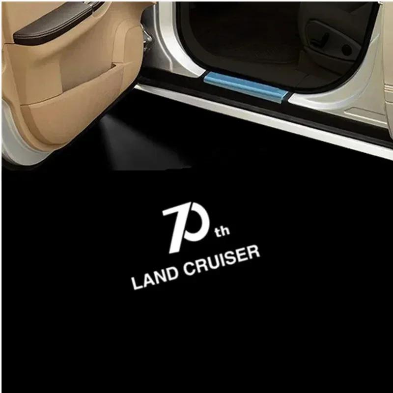 For Toyota ZVW30 2Pcs LED Car Door Welcome Courtesy Projector Ghost Shadow Lights for Toyota Land Cruiser 2007-2019 200 J200 LC200 120 J100 LC100