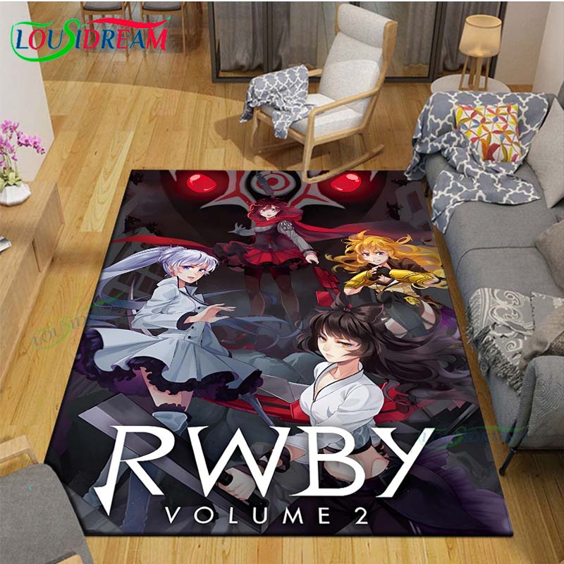 Anime Characters A-RWBY Carpet for Living Room Home Sofa Decoration,Children Game Large Decor Floor Mat Yoga Mat Large Carpet