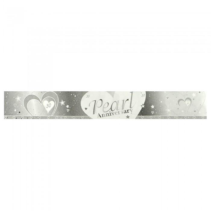 Creative Party 9 Foot Anniversary Foil Banner - Pearl