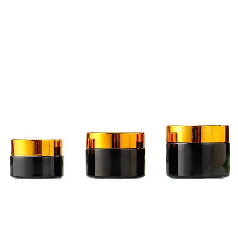 OIMG 30g Glas-Kosmetikdosen mit schwarzen Deckeln