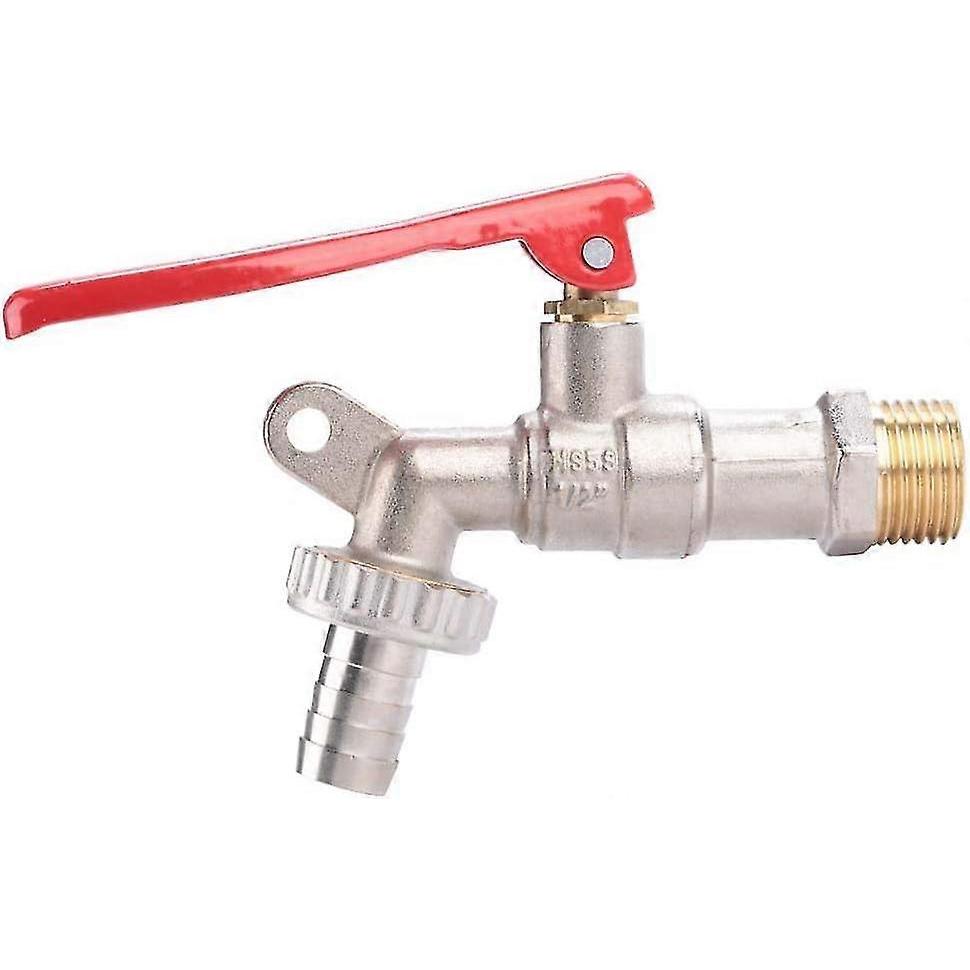 1/2" BSP Garden Water Tap Brass Thread Lockable Faucet Home Outdoor Garden Tool 1PCS