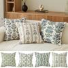 18x18 Inch Sofa Pillow Covers Hidden Zipper Floral Pillow Cases  Farmhouse Decor
