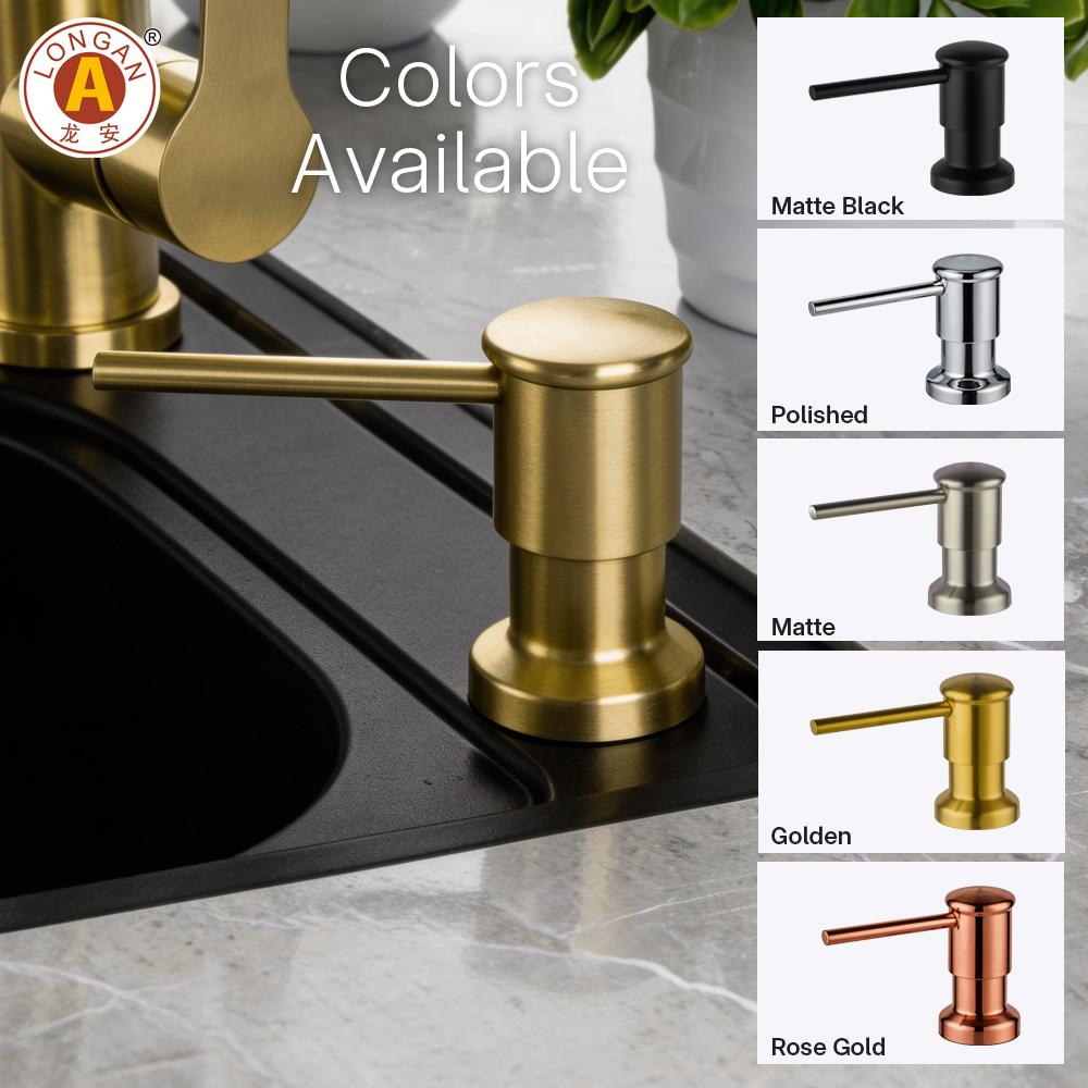 Hotel Chrome Pump Golden Lotion Dispenser Pump Liquid Soap Hand Washing Liquid Hand Wash Bottle for Kitchen & Bathroom