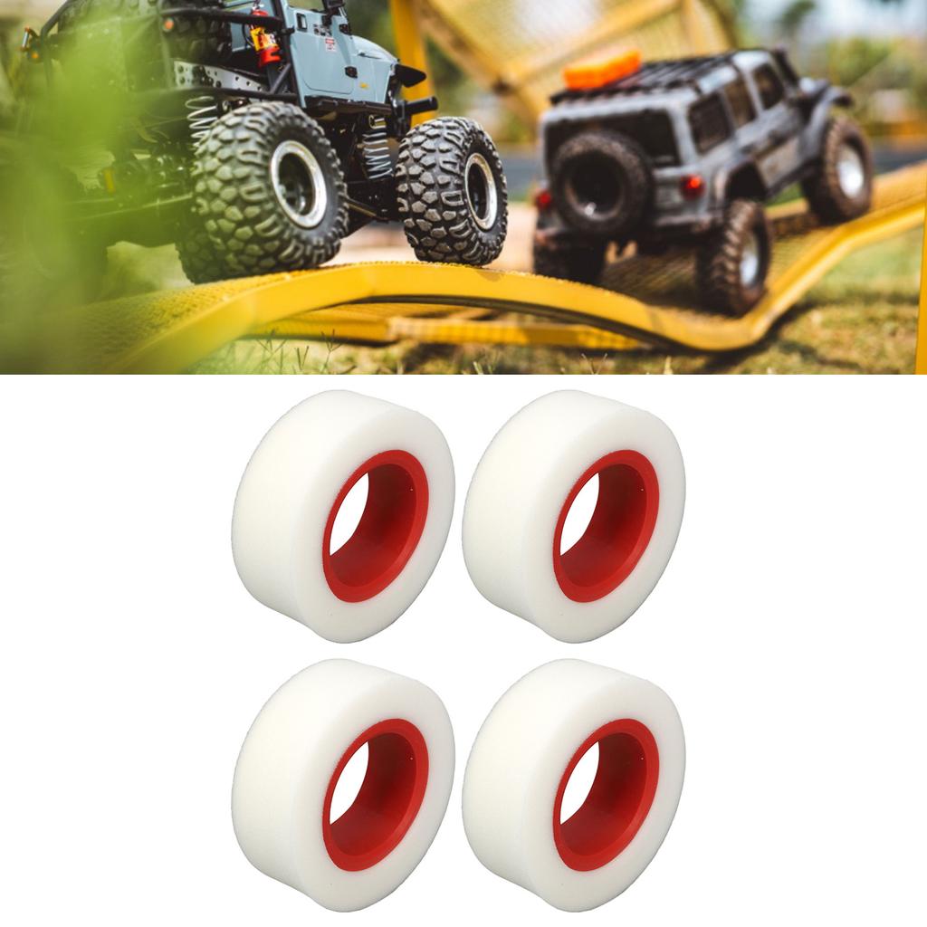 4Pcs RC Tire Foam Inserts Double Layer Sponge Replacement RC Crawler Tire Foam for 1/10 1/8 2.2inch Wheel Tires
