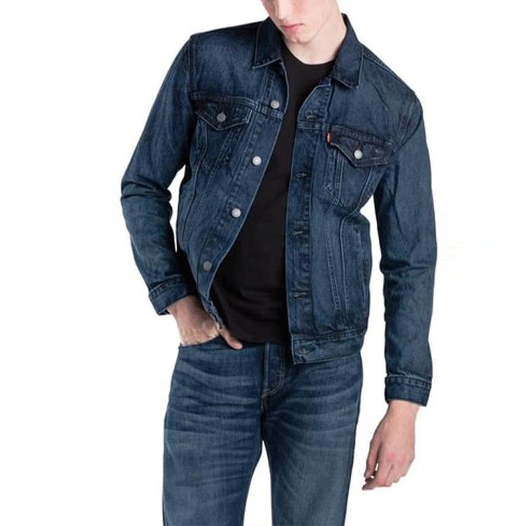 Levis Button-Down Collar Long Sleeve Denim Jacket Men Jackets Blue 72334-0328