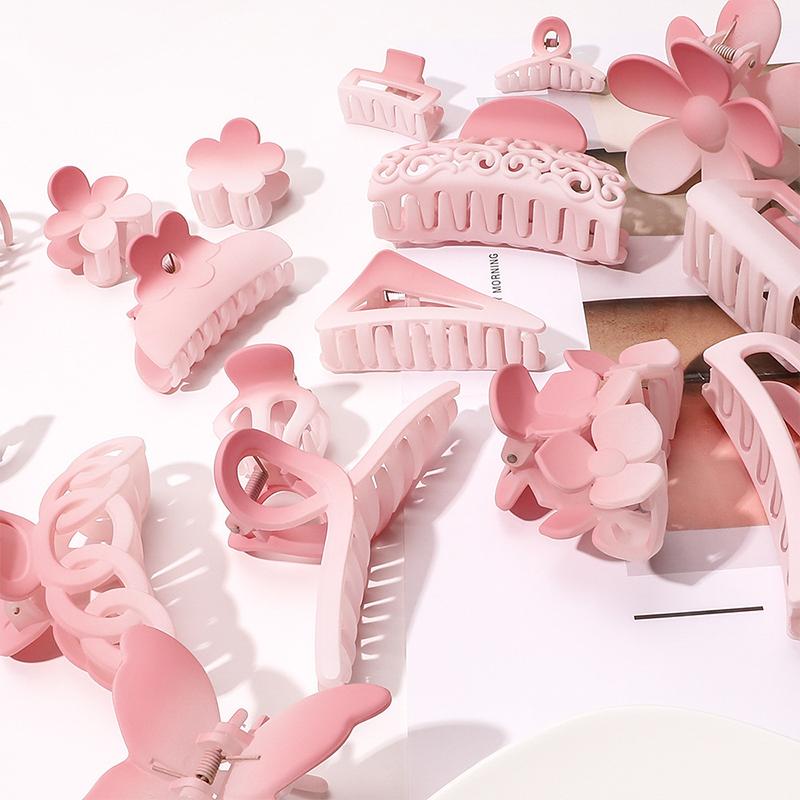 Cherry Blossom Hair Clip Frosted Grab Clip Fresh Versatile Shark Clip Pan Hair Grab Jewelry