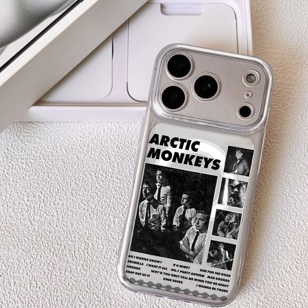 Rock Arctic M-Monkeys Phone Case For iPhone 17 16 15 14 13 12 Pro Max Plus With Magnetic Crystal Clear Case Wireless Charge