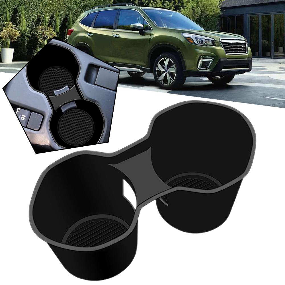 Cup Holder Storage Box Tpe For Subaru Forester Shock-absorbing Central Armrest Cup Tray Tidying Silicone Cup Mat Left-hand R1n2