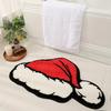 VIKAMA Cute Christmas Bathroom No Slip Rugs Xmas Decorations Bath Mat Christmas Tree for Home Holiday Christmas Decoration
