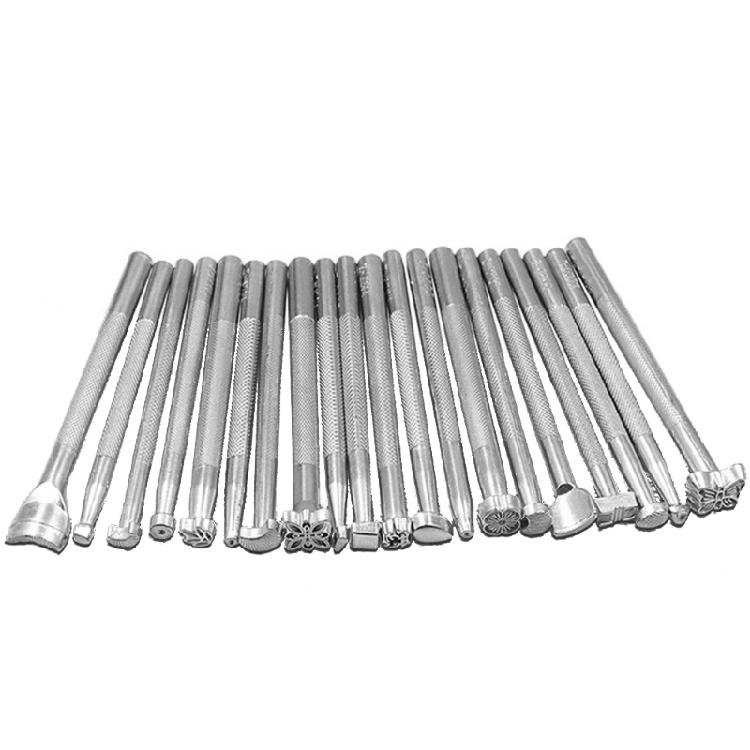 

1 Set of 20Pcs Alloy Steel Leather Carving Stamps Kit for Craft Modeling 1