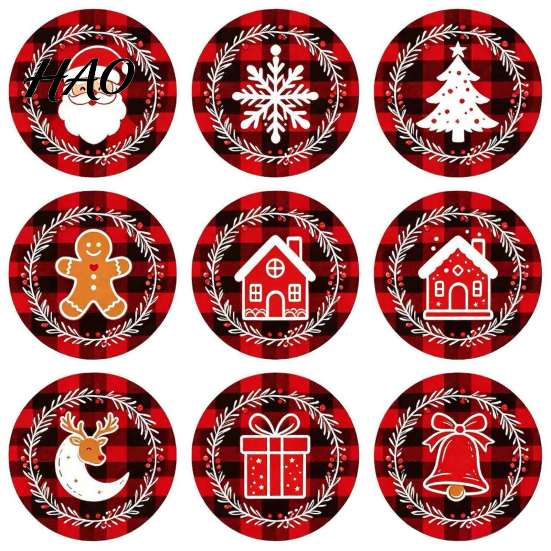 Weihnachtsparty Zubehör 9 Stück Holz Untersetzer Set, Hitzebeständige Tassenunterlagen, Wasserdichte Dekorative Tischschoner Runde Schutzmatten für