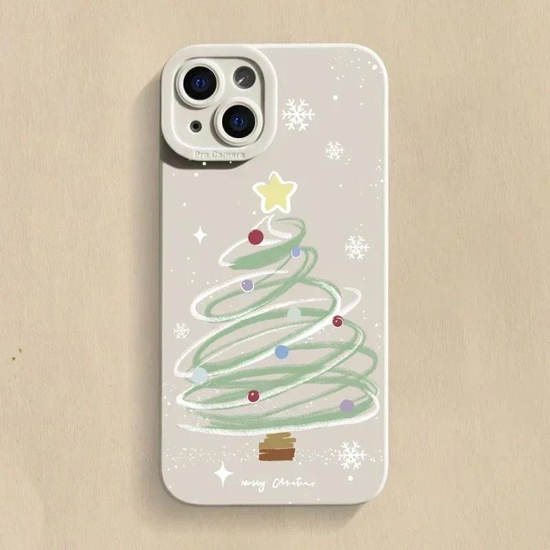 

Christmas Cartoon New Year gift Phone case iPhone 15 14 13 12 11 Pro Max Mini X Xs XR 7 8 Plus SE Soft silicone Cover iPhone 12 Mini