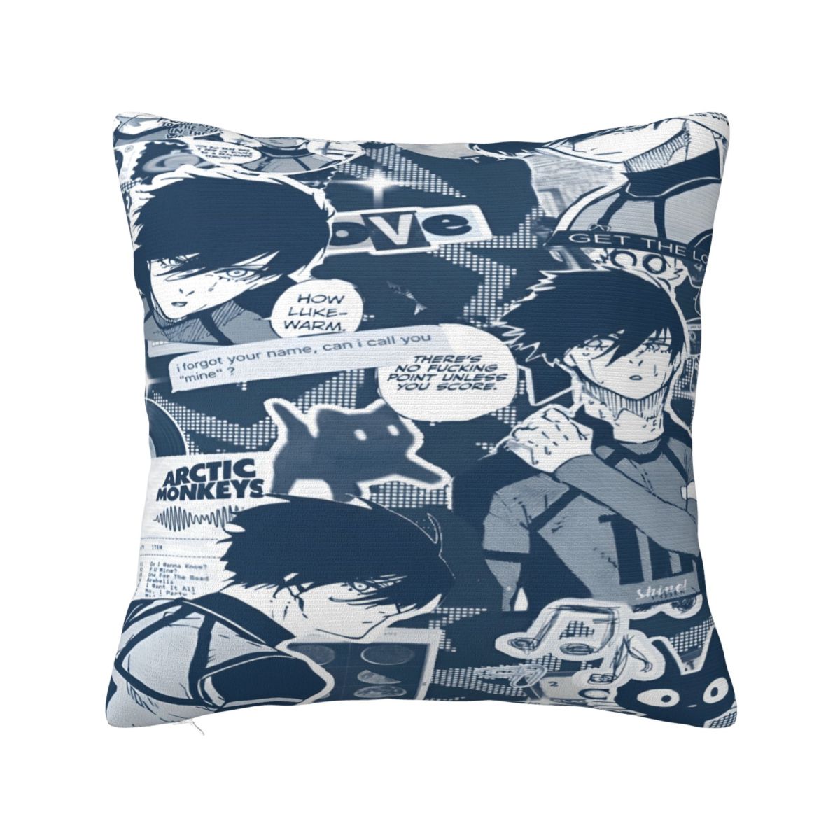 

Trendy Seat Bule Lock Manga AnimeDecorations Pillowcases Accessories anime cartoon Pillow Covers Square Multi Size 12x12Inch