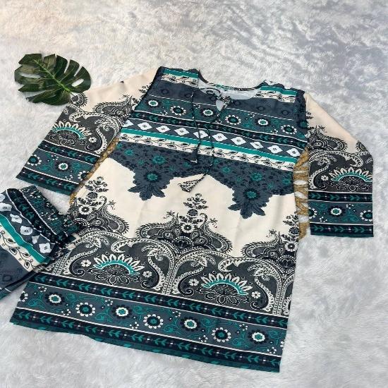 Women's Paisley Printed Kurta & Wide-Leg Trouser Set