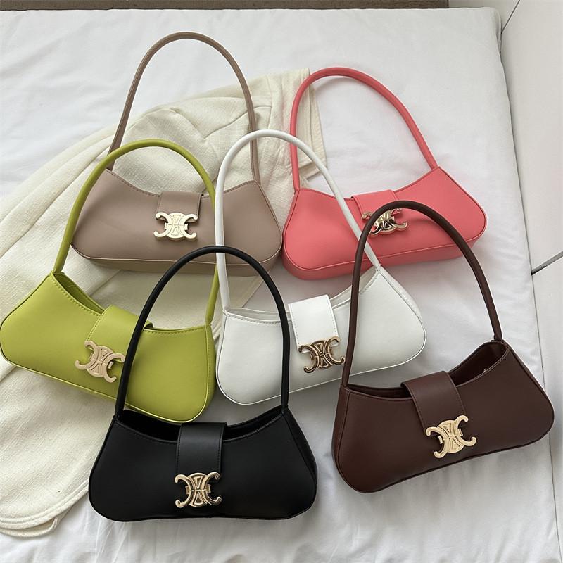 Trendy Street Style Pu Shoulder Bag Candy Color Crossbody Bag For Women 2023 Winter