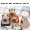 Farbverlauf Harz Tastenkappen mit Capybara Kunst Kompakte Größe Leichte Bauweise Für Mechanische Schalter