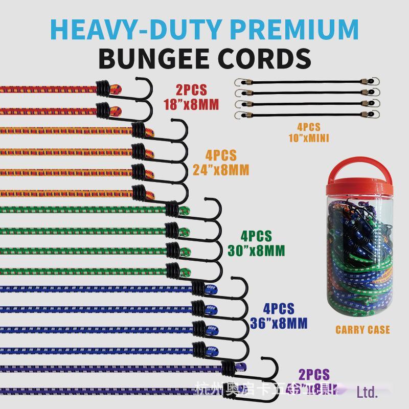 Electric Bike Bungee Tie-Down Strap: Multi-use Rubber Cord for Bicycle Luggage and Rack Securement