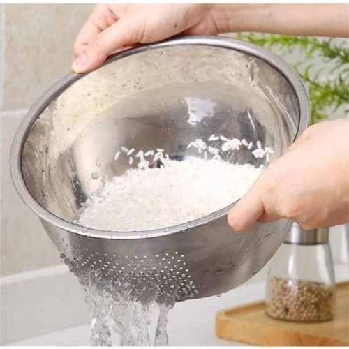 Rice Drainer, Rice Washing Bowl, Rice Washing Bowl, Rice Washing Bowl, Rice Draining Bowl, 304 Stainless Steel Drainage Basin, Kitchen Rice Washing Bo
