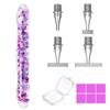 Ergonomic Diamond Painting Art Dot Drill Pen Kit With 4pcs Slim Thread Stainless Steels Metal Pen Heads Roller Tool Accessories