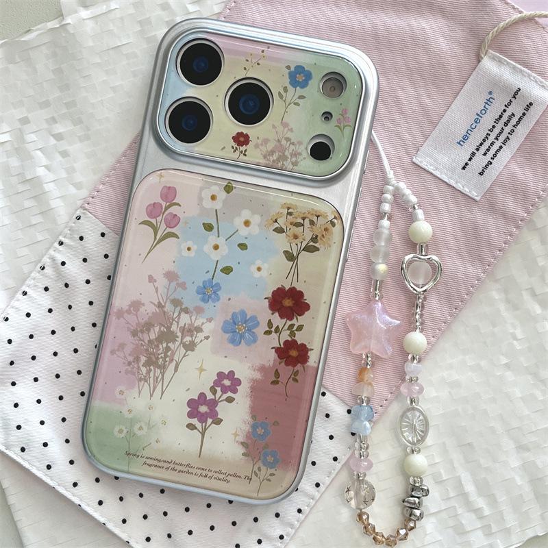 Retro Floral Patchwork Case for iPhone 17/16 Pro Max/15/14 - Stylish & Vibrant Design