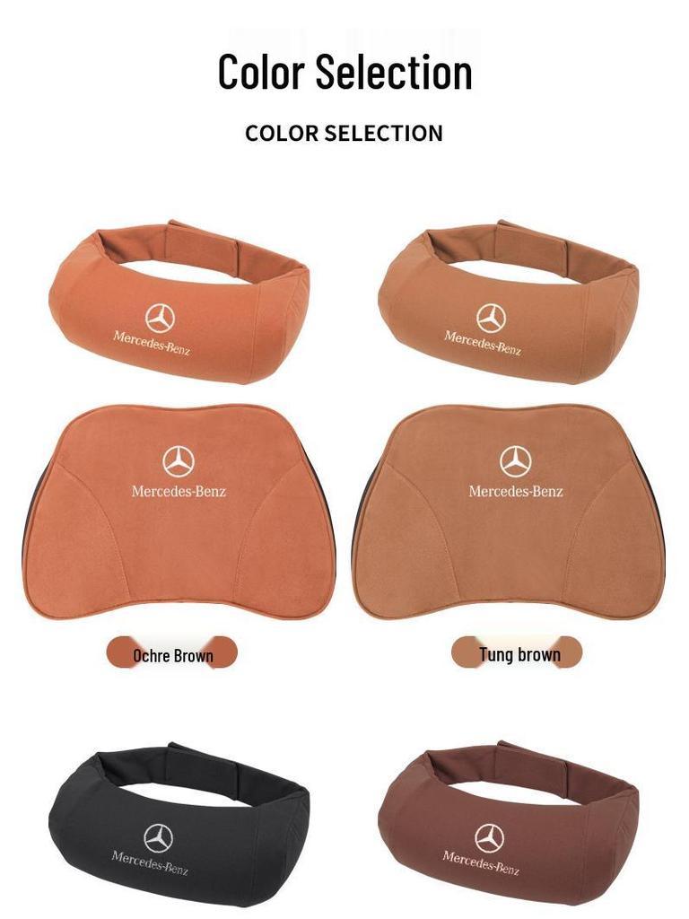Neck Pillow & Backrest Set for Mercedes-Benz GLC/GLCL/C-Class Headrests – Car Interior Use
