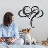 Black Iron Heart Wall Art Love Sign Plaque Infinity Heart Decor  Wall Ornament