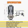 Ruiansion P15D-25-3 LED Motorcycle Headlight Bulb White AC 12-36V/DC 12-80V