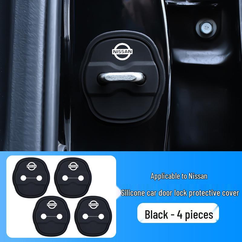 

Силиконовая накладка на дверной замок автомобиля Nissan для Sylphy, Teana, Qashqai, X-Trail, Livina, Tiida, Bluebird – Амортизирующая пряжка.