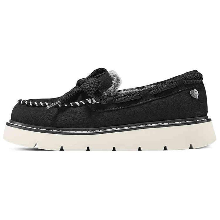 Skechers Casual Comfortable Thick Sole Round Toe Loafers Women shoes Black 114765-BLK 38