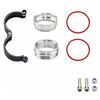 For Turbo Intake Pipe 2"/2.5"/3"/4" Aluminum Exhaust HD V-band Clamp w Flange System Assembly Anodized Clamp With Flange Kit