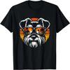 Cool Miniature Schnauzer With Sunglasses Dog Graphic Design T-Shirt