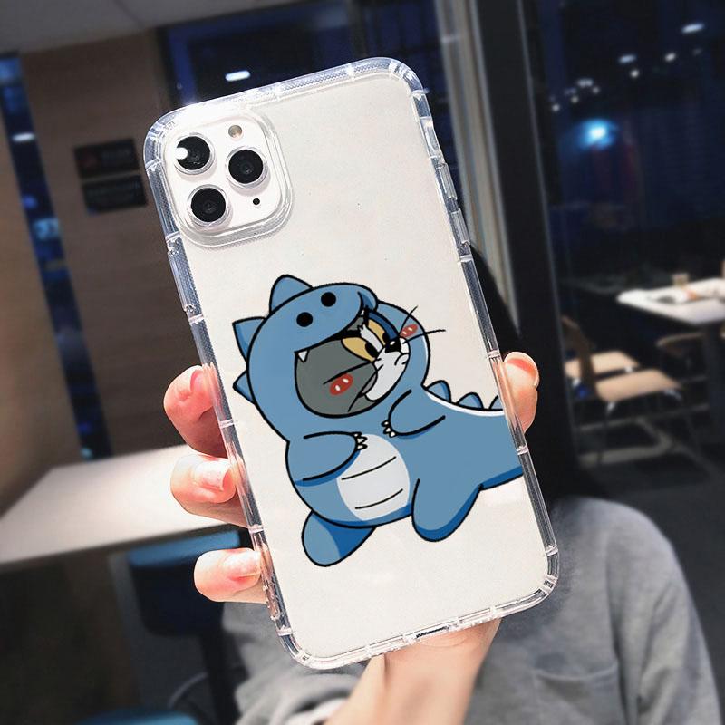 Hot Funny Cat Photo Transparent Phone Case for IPhone 13 12 Pro Max 11 XR XS X 8 7 14 Plus Couple Soft Silicone Cover Fundas