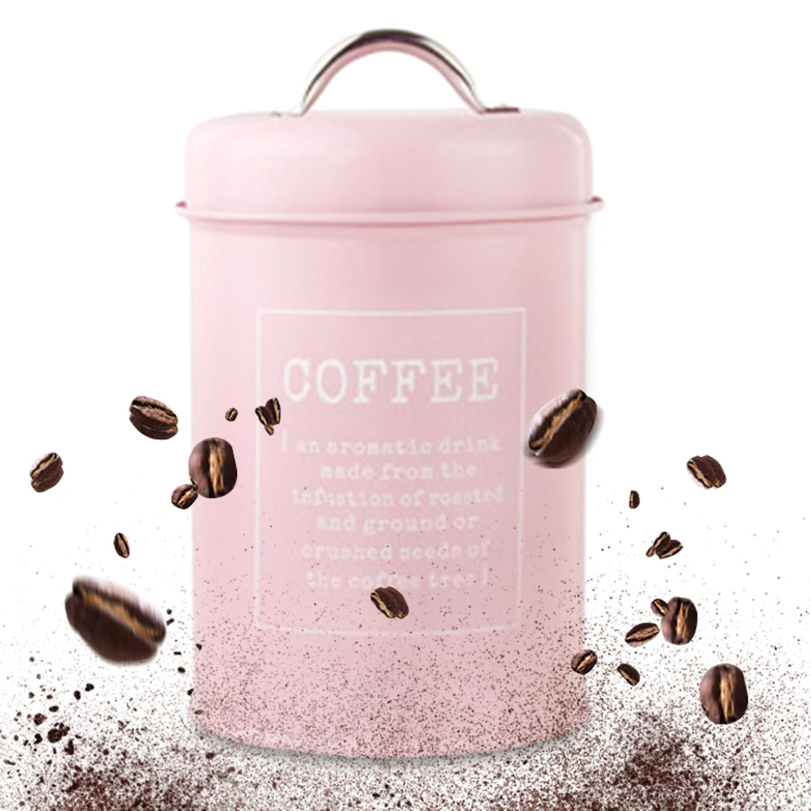 Candy Organizer Coffee Canister Tea Jar Oatmeal Snack Airtight Lid Sugar Tin Container for Office светло-розовый 1690₽