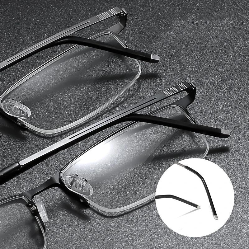 Vintage Progressive Multiofcal Presbyopia Glasses Fashion Trendy Bifocal Near Far Sight Eyewear Prescription Hyperopia +1.0+1.5