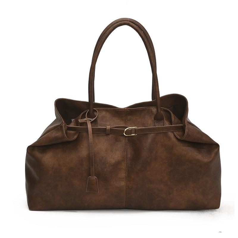 2025 new retro large-capacity underarm bag female Sen Meng fashion one-shoulder messenger tote bag retro croissant bag