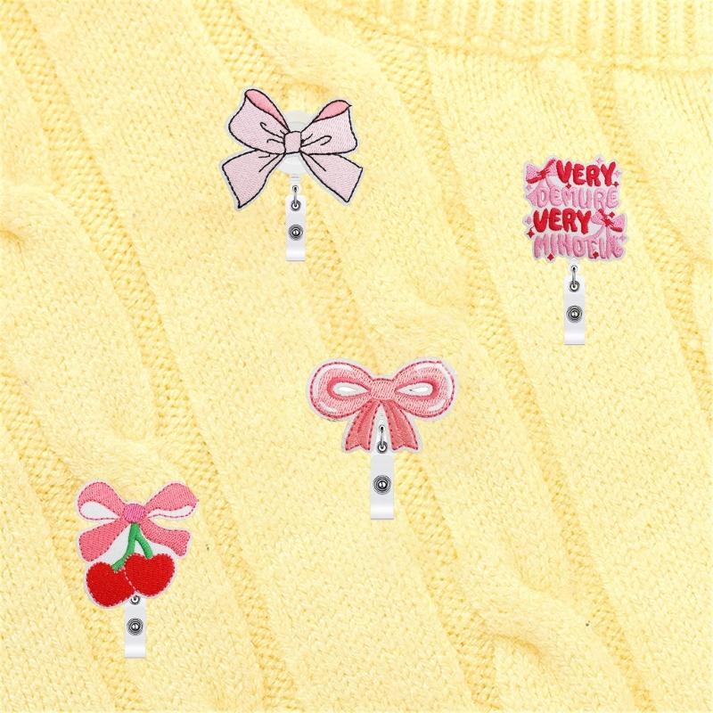 9pack Lovely Embroidered Appliques Colorful Bows Glitters Embroidered Patches for Customizing Apparels
