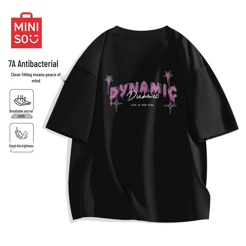 MINISO Men s Antibacterial Anti-Mite Short Sleeve T-Shirt M