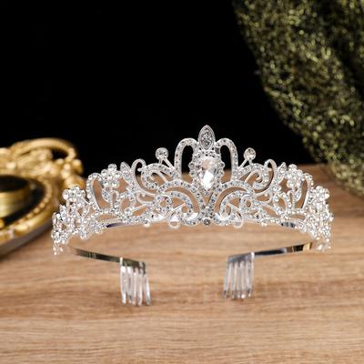 Braut Stirnband Haarschmuck Kopfschmuck Hochzeit Ball Hochzeit Geburtstag Strass Krone Damen Legierung Diamant Accessoires