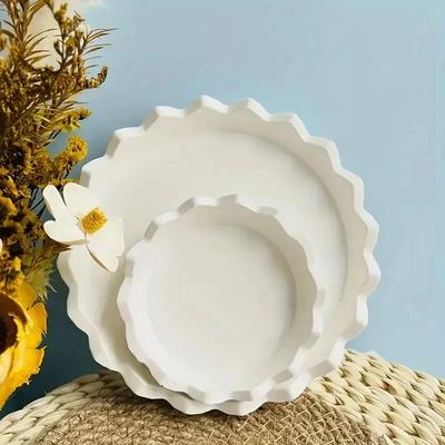 A Top Quality Jewelry Tray Silicone Resin Molds Round Shaped Jewelry Dish Molds Silicone Material for Epoxy Resin Casting Tray