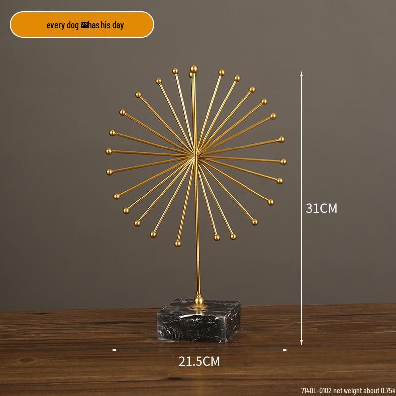 Golden Light Luxury Resin Handicrafts Collection: Ornaments for Office, Living Room, Wine & TV Cabinets