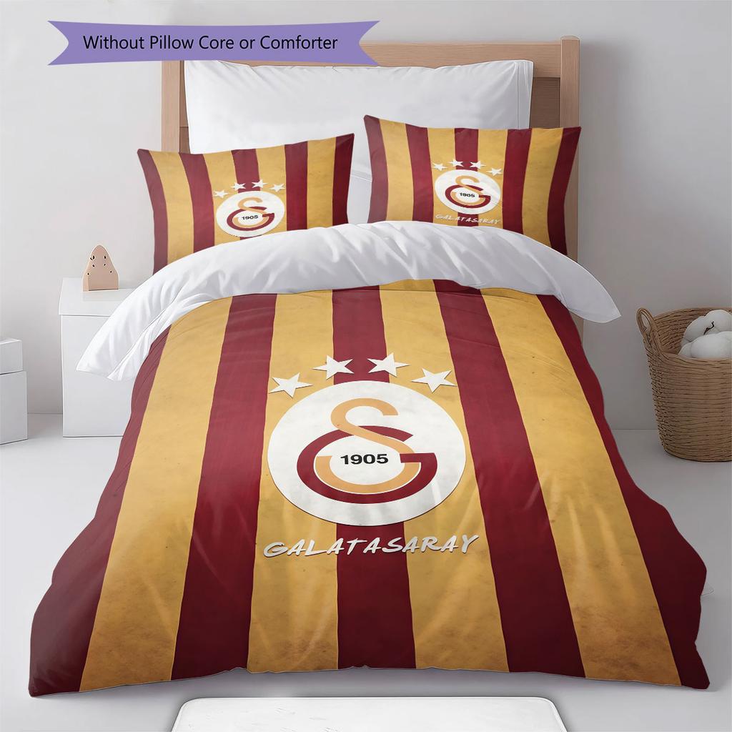 Galatasaray Blood Bedding Quilt Set Quilt Cover Pillowcase Home Decoration Birthday Gift (1 * duvet cover + 2 * pillowcase, without core)