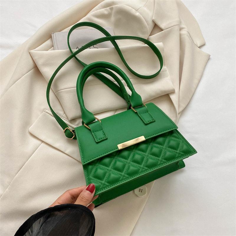 Trendy Vintage Crossbody Bag Stylish Handbag 2023 New Korean Fashion Casual Shoulder Bag зелёный