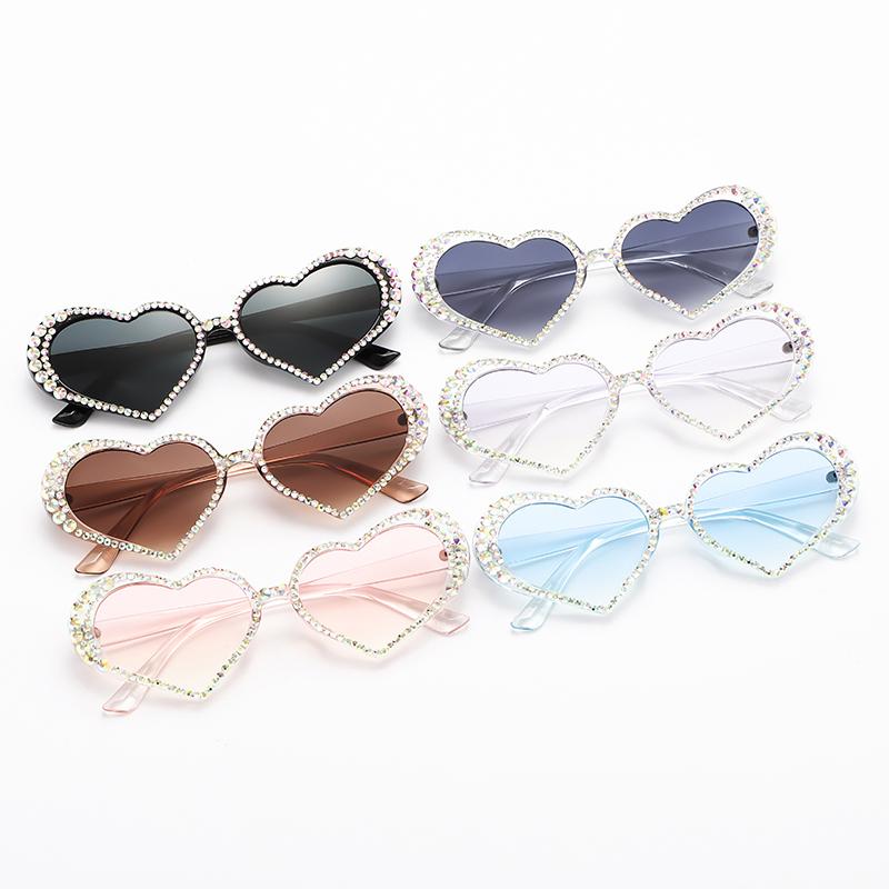 Protective Glasses New Water Diamond Sunglasses Candy Color Design Female Eyeglasses For Women Punk Large Frame Shades