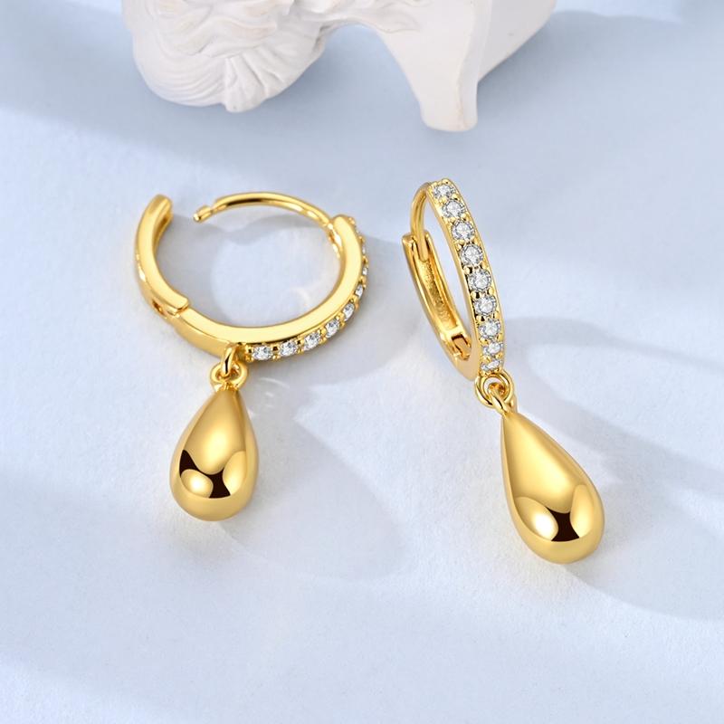 New 925 Silver Earrings Golden Beans Leaf Feather Luminous Elf Hoop Earring For Women Making Jewelry Gift