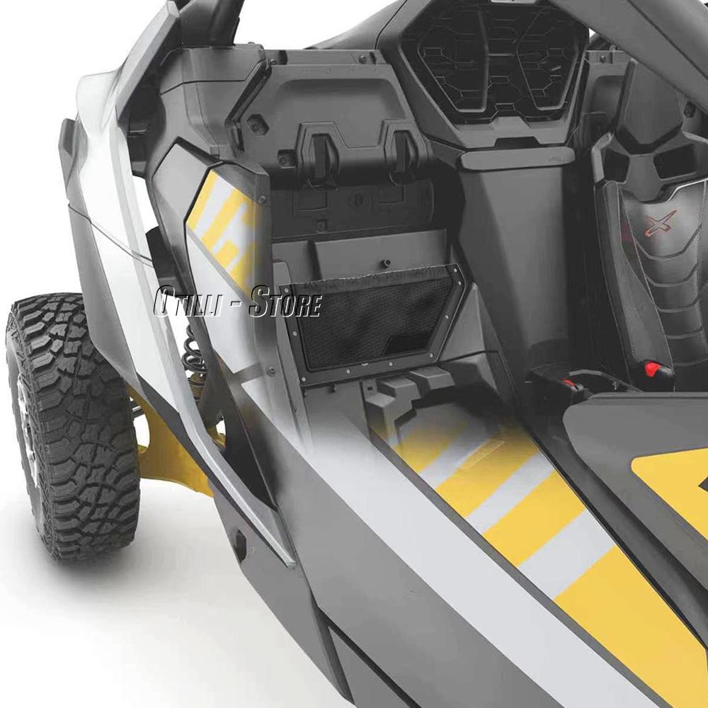 For Can-Am Maverick R / R X / MAVERICK R XRS 2025 2025 Back Panel Rear Storage Net Pocket UTV Accessories Black